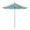 California Umbrella 9' Black Aluminum Market Patio Umbrella, Sunbrella Seville Seaside 194061335451 - alternate 1